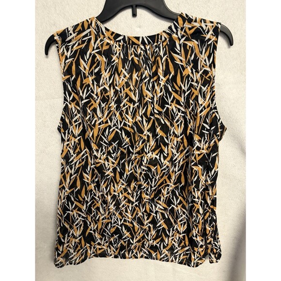 LIZ CLAIBORNE Women's Lightweight printed sleeveless button Top Size L Preowned - Picture 2 of 7